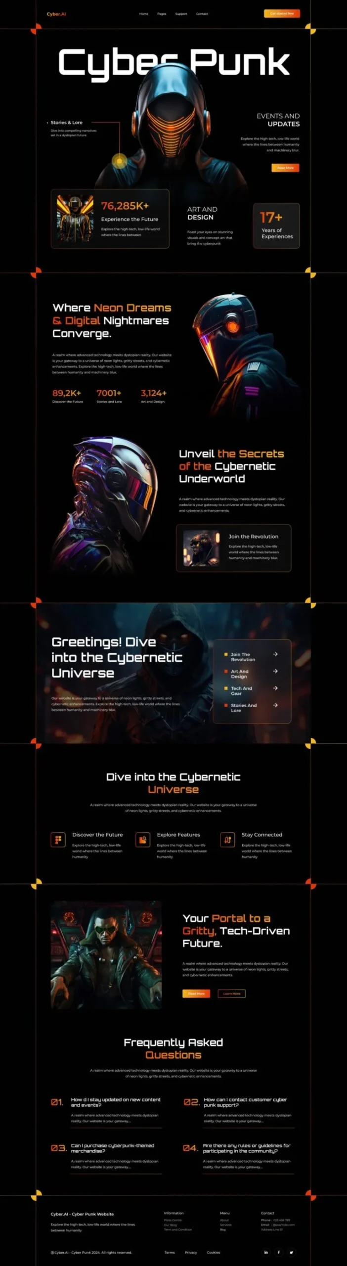 Cyber.AI cyberpunk website by Genius Agency