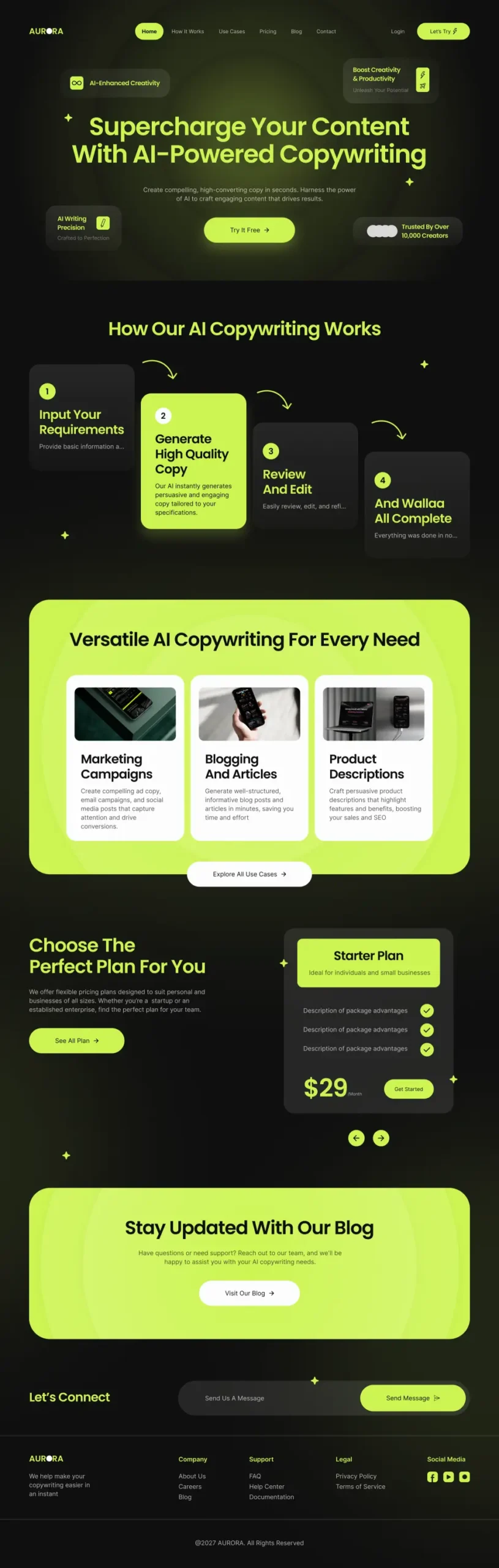 Desktop landing page design by Genius Agency